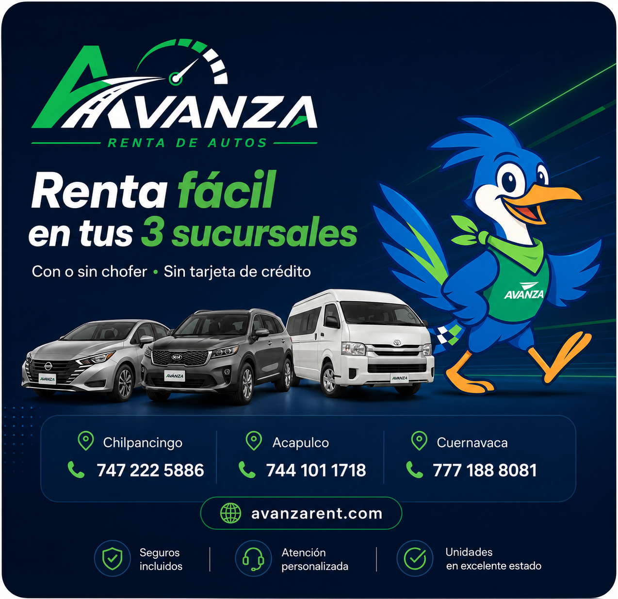 Portada principal Avanza Renta de Autos